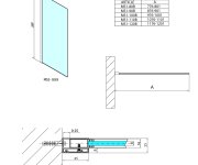 Polysan Modular Shower Black Jednodílná Zástěna Pevná K Instalaci Na Zeď, 800 Mm
