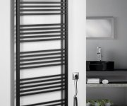 Sapho Metro-e Elektrické Otopné Těleso Rovné 600x1620mm, 800 W, černá Mat
