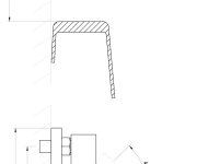 Vanová nástěnná baterie Plan - PN 022.20BLM Vanová nástěnná baterie bez sprchového setu, černá matná X070514