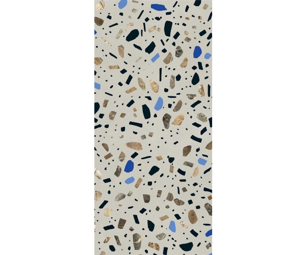 Vzorovaná dlažba Fioranese Ghiaia Slabs Maxi Grigio 120x280 Nat. Rett.