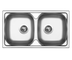 Dřez Okio 780 Duo , Matný Povrch, Tloušťka 0,5 Mm, Včetně Sifonu (rd0221110s) A 3 1/