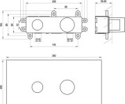R-box Basin, základní těleso pro umyvadlové podomítkové baterie - RB 07B.50 Základní těleso pro umyvadlové podomítkové baterie, R-box Basin X070231