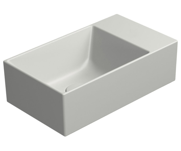 Gsi Kube X Keramické Umývátko 40x23cm, Bez Otvoru, Pravé/levé, Cenere Mat
