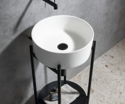 Sapho Thin Umyvadlo Na Desku, Rockstone, ø 38 Cm, Bílá Mat