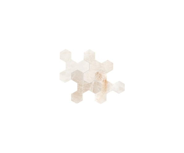 Mozaika jako mramor Bottega Glamour Pinwheel ONICE WHITE 25,2x29,2 Mat. Rett. - béžová