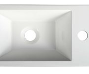 Sapho Amarok Umývátko, Litý Mramor, 40x22cm, Baterie Vpravo, Bílá