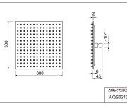 Superslim, Pevná Sprcha 300x300 Mm, Nerezová AQS62130