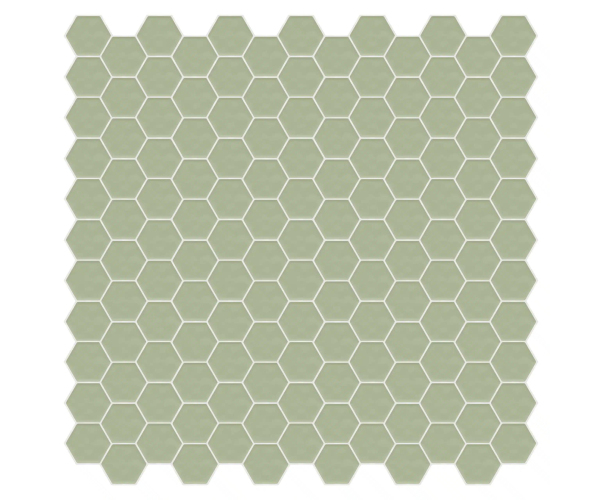 Mozaika Appiani Eden Muschio 30x30 Hexagon Matt. - zelená