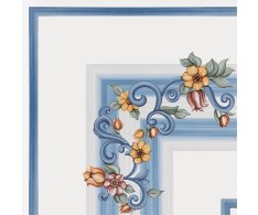 La Fenice Polveri Vietresi Minori Angolo Decorato a Mano 60,5x60,5