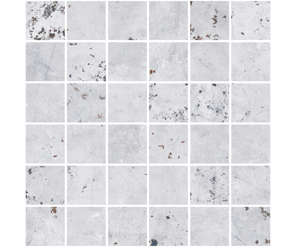 Mozaika jako kov Aparici Vulcano Ice Mosaico 30x30 Nat. Rett. - stříbrná