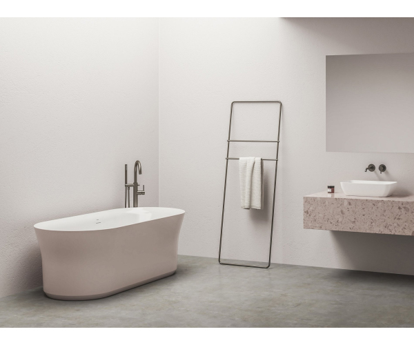 Vana Ypsilon - Vana Ypsilon 180x80, volně stojící, Alabaster Pink/bílá, krytka odtoku
