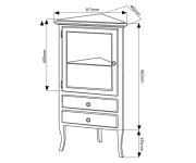 Sapho Retro Skříňka Rohová 60x120x47cm, Buk, Pravá