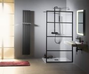 Gelco Cure Black Sprchová Zástěna 1100mm, čiré Sklo