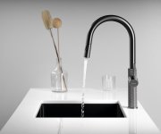 Sapho Flawo Stojánková Dřezová Baterie S Výsuvnou Sprškou, Gun Metal