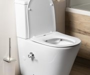 Sapho Paco Cleanwash Wc Kombi, Integrovaná Baterie A Bidet. Sprška, Spodní/zadní Odpad, Bílá