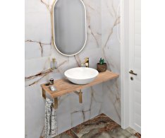 Sapho Woody Deska 1300x28x360mm, Masiv Přírodní Dub