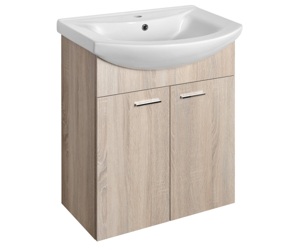 Aqualine Zoja Umyvadlová Skříňka 61,5x74x32,5cm, Dub Platin, 2x Dvířka