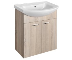 Aqualine Zoja Umyvadlová Skříňka 61,5x74x32,5cm, Dub Platin, 2x Dvířka