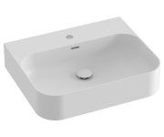 Umyvadlo Ceramic Slim Wall R, nástěnné - Umyvadlo Ceramic Slim Wall R 55 N, s otvorem pro baterii, s přepadem, bílá matná XJX0E155006