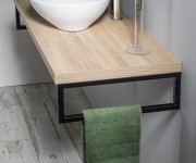 Aqualine Vega Deska Pod Umyvadlo 97,5x45cm, Dub Platin