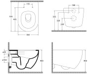 Isvea Infinity Závěsná Wc Mísa, Vortex Rimless, 36,5x53cm, Bílá