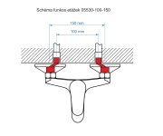 Redukce S Krytkou K Vodovod. Bateriím (100-150mm) - 2x Etážka+2x Růžice (průměr 80 Mm) 05530-100-150