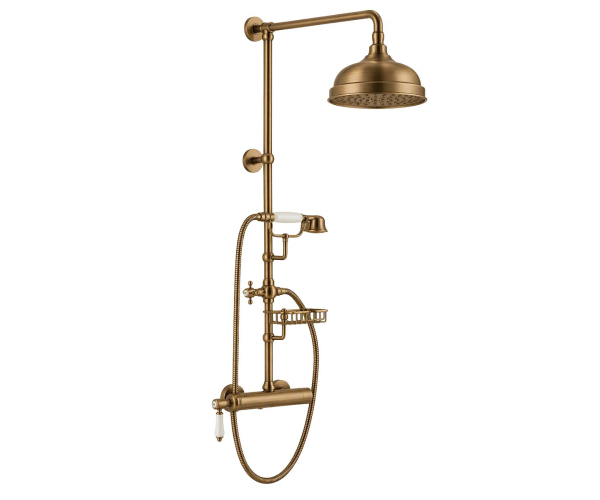Sapho Vienna Sprchový Sloup S Pákovou Baterií, Mýdlenka, 1267mm, Bronz