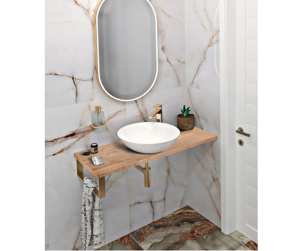 Sapho Woody Deska 1300x28x360mm, Masiv Přírodní Dub