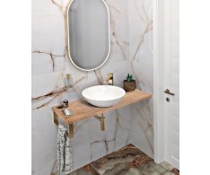 Sapho Woody Deska 1300x28x360mm, Masiv Přírodní Dub