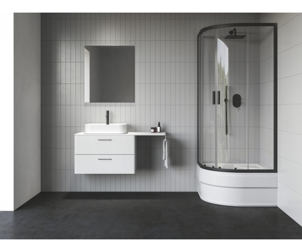 Sprchový kout snížený Blix II NBLCP4 Sabina - NBLCP4 Sabina 80x80, černá+transparent