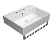 Gsi Kube X Keramické Umyvadlo 60x47cm, Broušená Spodní Hrana, 3 Otvory, Bílá Extraglaze