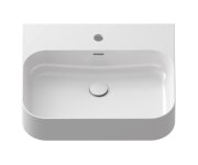 Umyvadlo Ceramic Slim Wall R, nástěnné - Umyvadlo Ceramic Slim Wall R 55 N, s otvorem pro baterii, s přepadem, bílá XJX01155000