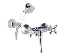 Mereo Sprchová Nástěnná Baterie, Retro Viktorie, 100 Mm, S Příslušenstvím, Chrom