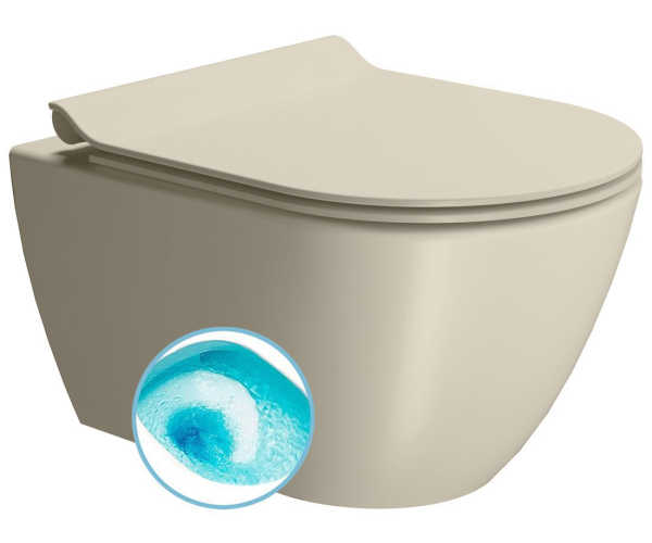 Gsi Pura Závěsná Wc Mísa, Swirlflush, 36x50cm, Creta Dual-mat