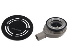 Polysan Flexia Vaničkový Sifon, Průměr 90mm, Dn40, Kruhová Krytka černá