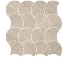 Coem Wide Gress++ Versatile Deco Vein Mosaico Wavy Beige 28x4x28,4 Nat. Rett.