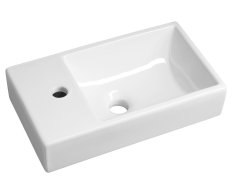 Sapho Minos Keramické Umývátko, 45x26cm, Baterie Vlevo, Bílá