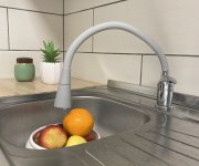SÁZAVA - Dřezová baterie s flexibilním ramínkem chrom/šedá 1/2" SA506.5/13S SA506.5/13S