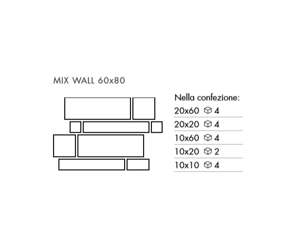 Dlažba jako kámen ABK Unika Cream Mix Wall 60x80 Rett.  - béžová