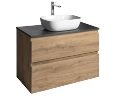 Aqualine Altair Skříňka S Deskou 87,5 Cm, Dub Emporio/antracit Břidlice