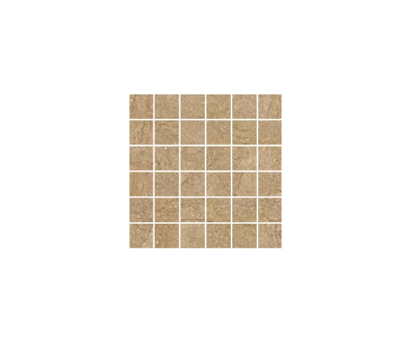 Dlažba jako kámen Coem Sinai Terra Mosaico 30,2x30,2 Luc. Rett. - hnědá
