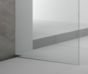 Polysan Architex Sada Pro Uchycení Skla Podlaha-stěna Se Spádovou Lištou, 1615x2105mm, Pravá, Leštěný Hliník
