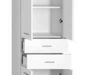 Aqualine Zoja/keramia Fresh Skříňka Vysoká Se Zásuvkami 50x184x29cm, Bílá