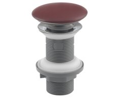 Isvea Umyvadlová Výpust 5/4“, Click-clack, Keramická Zátka, 20-70mm, Maroon Red