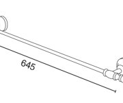 Sapho Perla Držák Ručníků 645mm, Zlato