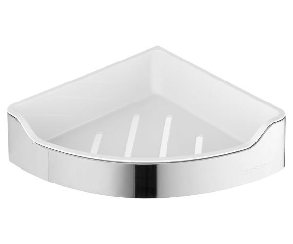 Aqualine Samba Rohová Polička Do Sprchy, 218x63x218mm, Nerez Lesk