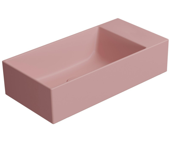 Gsi Kube X Keramické Umývátko 50x25cm, Bez Otvoru, Pravé/levé, Blush Mat