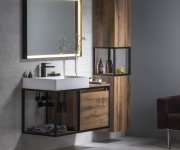 Sapho Sort Zrcadlo S Led Osvětlením 100x70cm, černá Mat