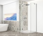 Gelco Trinity Chrome čtvrtkruhový Sprchový Kout 900x900mm, čiré Sklo, Levé
