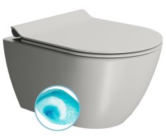 Gsi Pura Závěsná Wc Mísa, Swirlflush, 36x50cm, Cenere Dual-mat